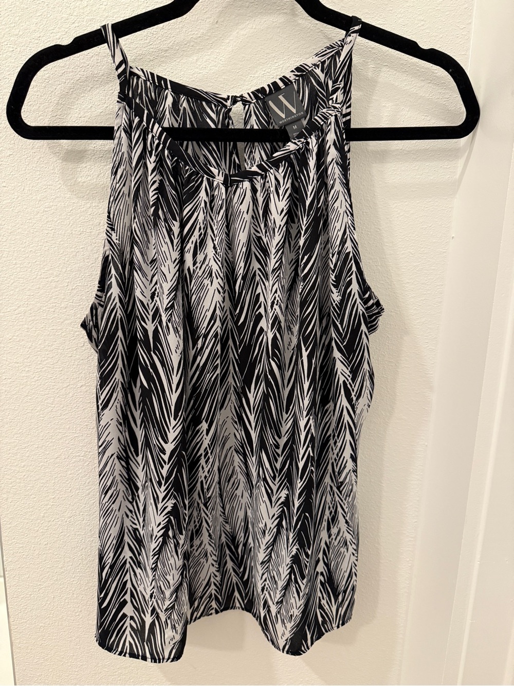 Worthington Black & White Printed Sleeveless Camisole